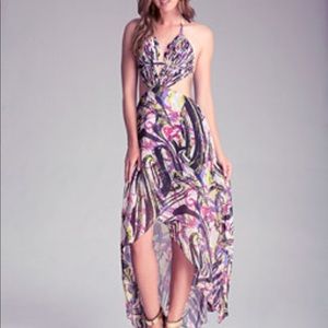 Hi-Lo Fringe Detail dress